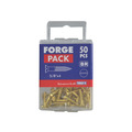 Wood Screw Slotted CSK Brass 5/8in x 4 ForgePack 50