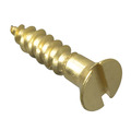 Wood Screw Slotted CSK Brass 5/8in x 6 ForgePack 30