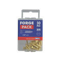 Wood Screw Slotted CSK Brass 5/8in x 6 ForgePack 30
