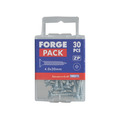 Multi-Purpose Pozi Compatible Screw CSK ST ZP 4.0 x 30mm Forge Pack 30