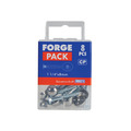Mirror Screw Chrome Domed Top Slotted ZP 1.1/4in x 8 Forge Pack 8