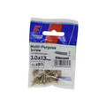 ForgeFix FORFPMS313Y Multi-Purpose Pozi Screw CSK ST ZYP 3.0 x 13mm ForgePack 80