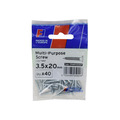 Multi-Purpose Pozi Screw CSK ST ZP 3.5 x 20mm ForgePack 40