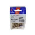 ForgeFix FORFPMS3540Y Multi-Purpose Pozi Screw CSK ST ZYP 3.5 x 40mm ForgePack 20