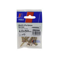 ForgeFix FORFPMS450Y Multi-Purpose Pozi Screw CSK ST ZYP 4.0 x 50mm ForgePack 10