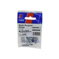 Multi-Purpose Pozi Screw CSK ST ZP 4.0 x 50mm ForgePack 10