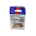ForgeFix FORFPMS540Y Multi-Purpose Pozi Screw CSK ST ZYP 5.0 x 40mm ForgePack 10