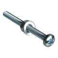 ForgeFix Machine Screw Pozi Compatible Pan Head ZP M4 x 40mm ForgePack 15