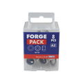 ForgeFix FORFPNYL10SS Nyloc Nuts & Washers A2 Stainless Steel M10 ForgePack 8