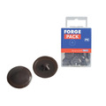 Pozi Compatible Cover Cap Dark Brown No.6-8 Forge Pack 50