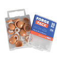 Domed Cover Cap Light Brown No. 6-8 ForgePack 20