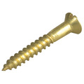 Wood Screw Slotted Raised Head Solid Brass 1in x 6 ForgePack 20