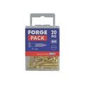 Wood Screw Slotted Raised Head Solid Brass 1in x 6 ForgePack 20