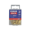 Wood Screw Slotted Raised Head Solid Brass 1in x 8 ForgePack 16