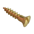 Wood Screw Slotted Raised Head Solid Brass 5/8in x 6 ForgePack 25