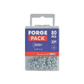 Self-Tapping Screw Pozi Compatible Pan Head ZP 1/4in x 4 ForgePack 80