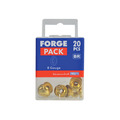 ForgeFix FORFPSCW8B Screw Cup Washer Brass No.8 ForgePack 20