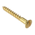 Wood Screw Slotted Raised Head ST Solid Brass 1.1/2in x 8 Box 200