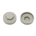 TechFast Cover Cap Goosewing Grey 19mm (Pack 100)