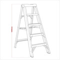 Sealey FSL5 Fibreglass Step Ladder 4-Tread - EN 131