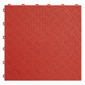 Sealey FT3R Polypropylene Floor Tile 400 x 400mm, Red Treadplate - Pack of 9
