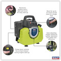 Sealey G1000I 1000W Inverter Generator 2-Stroke Engine 230V