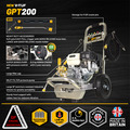 V-TUF GPT200 Industrial 6.5HP Petrol Pressure Washer with GP200 Honda Engine - 2755psi, 190Bar, 12L/min PUMP - Stainless Steel Frame