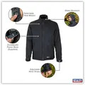 Sealey HJ07KIT 5V Heated Rain Jacket with Power Bank 20Ah - Large