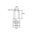 Squire HSQCP6025 CP60/2.5 Combination Padlock 5-Wheel 60mm Extra Long Shackle 63mm
