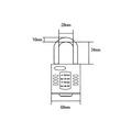 Squire HSQCP60 CP60 Combination Padlock 5-Wheel 60mm