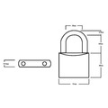 Squire HSQLN525 LN5/2.5 Lion Brass Padlock 5-Pin 50mm - 65mm Long Shackle
