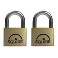 Squire HSQLN5T LN5T Lion Brass Padlocks 5-Pin 50mm Twin Pack