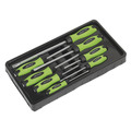 Premier Hammer-Thru Screwdriver Set 8pc - Hi-Vis Green