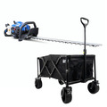 Hyundai 26cc 600mm Petrol Hedge Trimmer Cutter, Easy-Start & Lightweight 2-stroke & GardenTek Garden Trolley on Wheels, 120kg Load with Brakes | HYHT2600X+GTW260