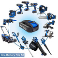 Hyundai Cordless Leaf Blower-Vac, 2x 20v Li-Ion Batteries, 3-in-1 Blower | HY2194