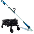 Hyundai Cordless Pole Saw, Pruner, 2.3m Long Reach, 20V 2Ah Li-Ion Battery & GardenTek Folding Trolley on Wheels, Garden Trolley 120kg | HY2192+GTW220