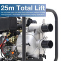 Hyundai Diesel Dirty Water Pump 3in Electric Start + 2 Hoses