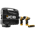 JCB 12V Cordless Combi Drill and Impact Driver Twinpack with 2x 2.0Ah Li-ion Batteries & Fast Charger in W-Boxx 102 Power Tool Case | 21-12TPK-WB-2