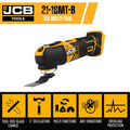 JCB 18V Cordless Multi-Tool, 2-5.0AH Li-Ion Battery Options, Quick Change Blade | 21-18MT-B, Bare Unit + 2.0Ah Battery