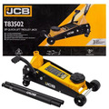 JCB 3 Tonne Hydraulic Trolley Jack, Quick Lift Pedal, 500mm Max Height, and Rubber Pad for Vehicle Protection | JCB-T83502