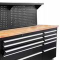 JCB Workshop Table Trolley and Tool Cabinet, 10 Drawers, 13 Hooks, Caster Mounted | JCB-01Y0109