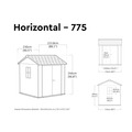 Keter KET260264 Newton Plus Shed 7 x 7.5ft