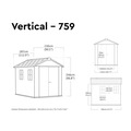 Keter KET260265 Newton Plus Shed 7.5 x 9ft
