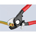 KNIPEX Cable Shears Plastic Coated Grip with Return Spring 165mm