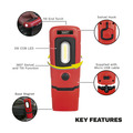 Sealey LED3601R Rechargeable 360� Inspection Light 3W COB & 1W SMD LED - Red