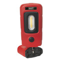 Sealey LED3601R Rechargeable 360� Inspection Light 3W COB & 1W SMD LED - Red