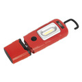 Sealey LED3601R Rechargeable 360� Inspection Light 3W COB & 1W SMD LED - Red