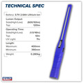 Sealey LED3604UV Rechargeable 360� Slim Inspection Light 8W & 1W SMD LED & UV Light