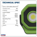 Sealey LED700P Rechargeable 360� Pocket Floodlight with Magnet 7W COB LED - Green