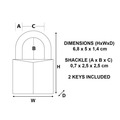 Master Lock Solid Brass 50mm Padlock 5-Pin